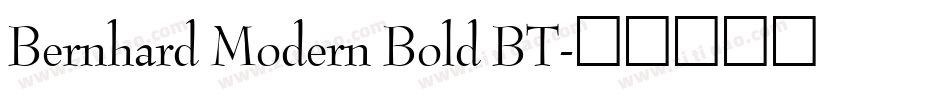 Bernhard Modern Bold BT字体转换